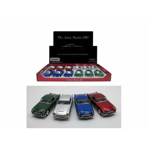 KT5406D-12 - 1/36 1963 ASTON MARTIN DB5  ASSORTMENT TRAY OF 12 WITH 4 COLOURS IN THE TRAY (GREEN BLUE RED GREY)