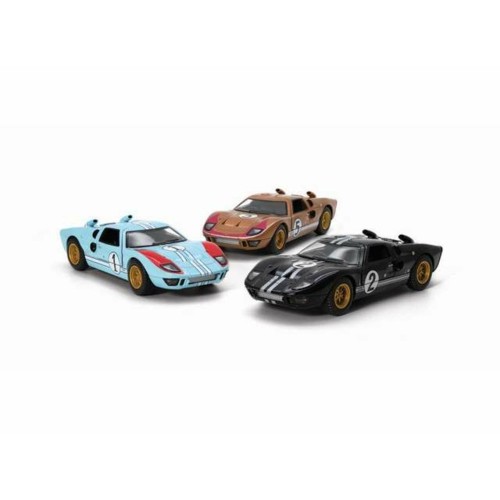 KT5427DF-12 - 1/36 1966 FORD GT40 MKII HERITAGE EDITION ASSORTMENT TRAY OF 12 WITH 3 COLOURS IN THE TRAY GOLD GULF BLUE AND BLACK