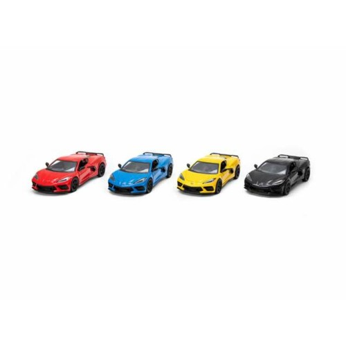 KT5432D-12 - 1/36 2021 CORVETTE ASSORTMENT TRAY OF 12 WITH 4 COLOURS IN THE TRAY BLACK YELLOW RED AND BLUE