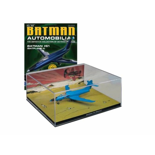 MAGBAT045 - 1/43 BATMAN BATMOBILE BATMAN NO.61 BATPLANE II, BLUE (CRACKED CASES)