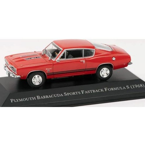 MAGPP16 - 1/43 PLYMOUTH BARRACUDA SPORTS FASTBACK - RED (1968) - AMERICAN CAR COLLECTION