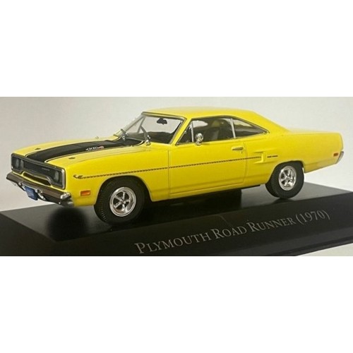 MAGPPG9 - 1/43 PLYMOUTH ROAD RUNNER (1970) YELLOW - AMERICAN CAR COLLECTION - CASED