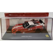 MAGPQ13 - 1/43 FERRARI 599XX EVO 2011 - RED/STRIPES NO.24 - FERRARI COLLECTION WITH CASE