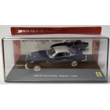 MAGPQ14 - 1/43 FERRARI 250 GT BERLINETTA ZAGATO 1956 BLUE/SILVER ROOF - FERRARI COLLECTION WITH CASE
