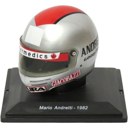 MAGPV13 - 1/5 MARIO ANDRETTI 1982 FERRARI F1 HELMET COLLECTION - CASED