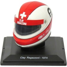 MAGPV18 - 1/5 CLAY REGAZZONI - 1974 FERRARI F1 HELMET COLLECTION - CASED