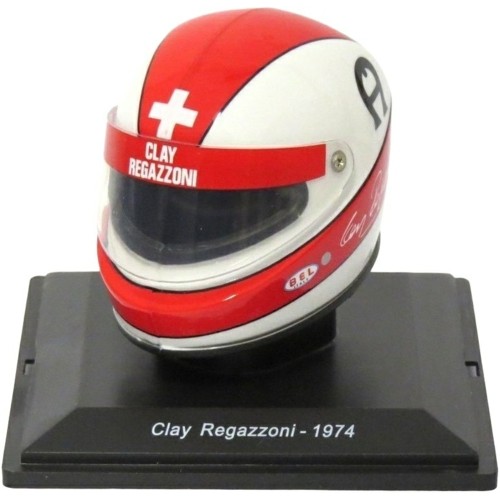 MAGPV18 - 1/5 CLAY REGAZZONI - 1974 FERRARI F1 HELMET COLLECTION - CASED