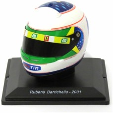 MAGPV89 - 1/5 RUBENS BARRICHELLO - 2001 - GP BRASILE - FERRARI F1 HELMET COLLECTION - CASED