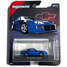 MAJ85CAMAROBLUE - 1/64 1985 CHEVROLET CAMARO BLUE WITH DISPLAY CASE