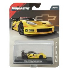 MAJ85CORVC6YELL - 1/64 2005 CHEVROLET CORVETTE C6R BLACK/YELLOW WITH DISPLAY CASE
