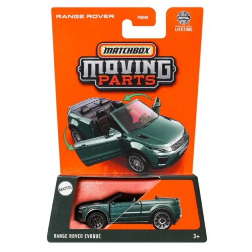 MHWFWD28-JBW87 - MATCHBOX MOVING PARTS 1/64 RANGE ROVER EVOQUE GREEN