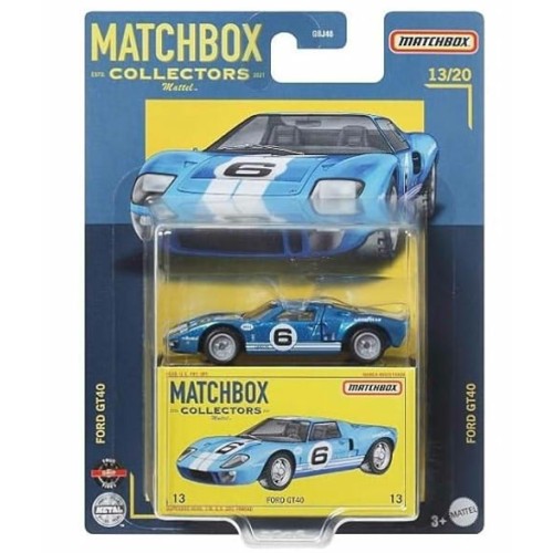 MATGBJ48-HFL91 - MATCHBOX COLLECTORS FORD GT40 NO.6 BLUE 13/20