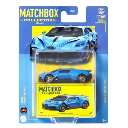 MATGBJ48-HVW14 - MATCHBOX COLLECTORS 2018 BUGATTI DIVO 2/20