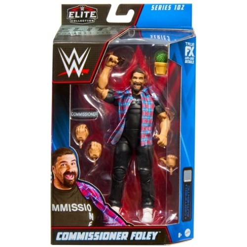 MATHKN96 - X8 WWE ELITE COLLECTION SERIES 102 COMMISSIONER FOLEY FIGURE