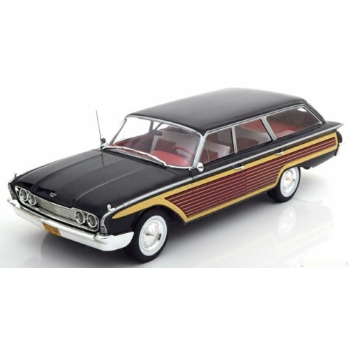 MCG18073 - 1/18 FORD COUNTRY SQUIRE, 1960, BLACK/WOOD OPTICS