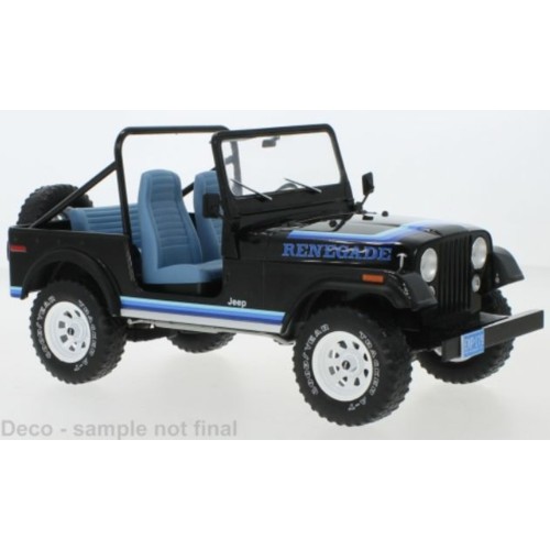 MCG18281 - 1/18 JEEP CJ-7 RENEGADE BLACK 1980
