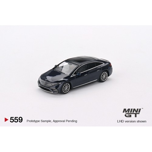 MGT00559-L - 1/64 MERCEDES-BENZ EQS 580 4MATIC NAUTICAL BLUE METALLIC (LHD)