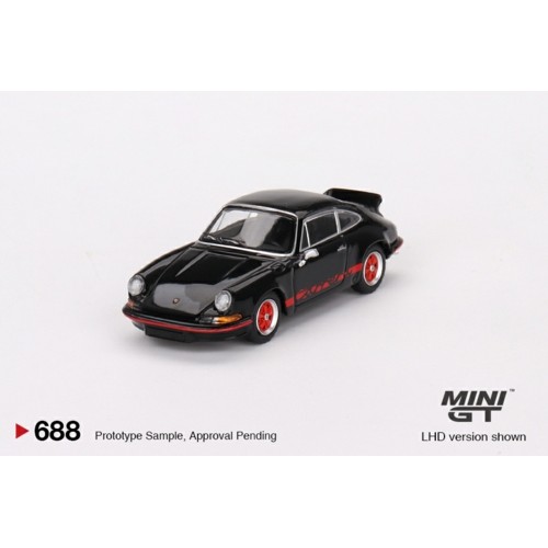 MGT00688-L - 1/64 PORSCHE 911 CARRERA RS 2.7 BLACK WITH RED LIVERY (LHD)