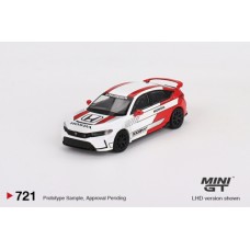 MGT00721-L - 1/64 HONDA CIVIC TYPE R NO.2 2023 PACE CAR WHITE (LHD)
