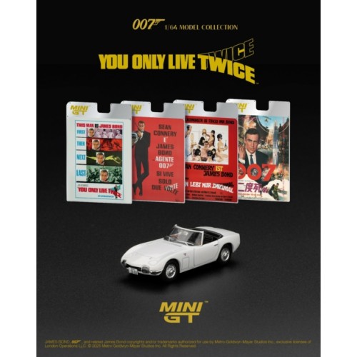 MGT00915-007G - 1/64 TOYOTA 2000GT ROADSTER YOU ONLY LIVE TWICE (RHD) GERMAN BLISTER PACKAGING