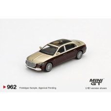 MGT00962-R - 1/64 MERCEDES-MAYBACH S680 GOLD/DARK RED METALLIC (RHD)