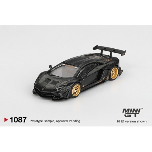 MGT01087-R - 1/64 LB WORKS LAMBORGHINI AVENTADOR LIMITED EDITION MATTE BLACK (RHD)
