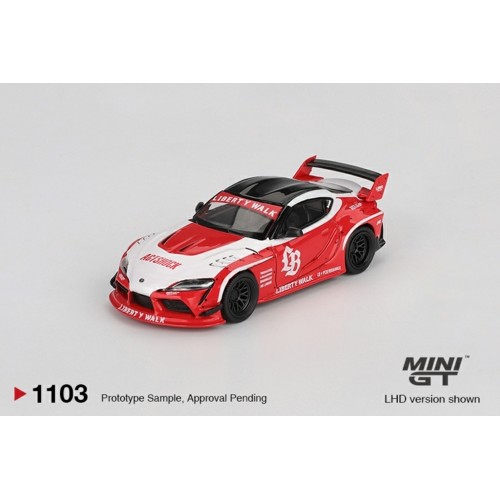 MGT01103-BL - 1/64 LB WORKS TOYOTA GR SUPRA RED/WHITE (LHD) BLISTER PACKAGING