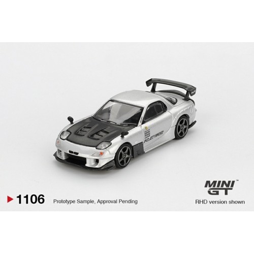 MGT01106-BL - 1/64 MAZDA RX-7 RE-AMEMIYA SILVER METALLIC (LHD) BLISTER PACKAGING