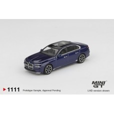 MGT01111-BL - 1/64 BMW I7 XDRIVE60 TANZANITE BLUE METALLIC (LHD) BLISTER PACKAGING