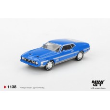 MGT01138-BL - 1/64 FORD MUSTANG MACH 1 GRABBER BLUE (LHD) BLISTER PACKAGING