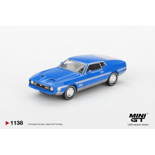 MGT01138-BL - 1/64 FORD MUSTANG MACH 1 GRABBER BLUE (LHD) BLISTER PACKAGING
