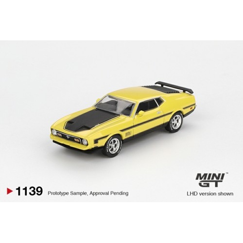 MGT01139-L - 1/64 FORD MUSTANG MACH1 GRABBER YELLOW (LHD)