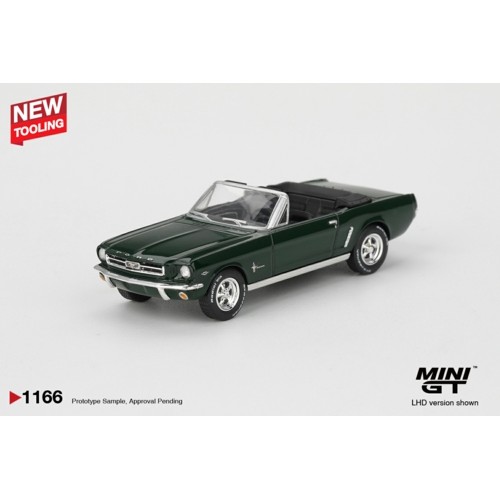 MGT01166-BL - 1/64 FORD MUSTANG CONVERTIBLE 1964 HIGHLAND GREEN (LHD) BLISTER PACKAGING