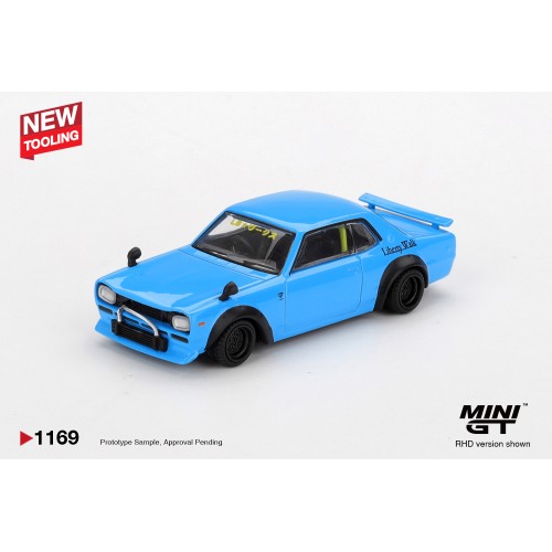 MGT01169-BL - 1/64 NISSAN LB WORKS HAKOSUKA BABY BLUE (RHD) BLISTER PACKAGING