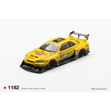 MGT01182-R - 1/64 NISSAN LB-ER34 SUPER SILHOUETTE SKYLINE SPORT YELLOW (RHD)