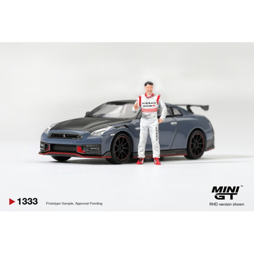 MGT01333-R - 1/64 NISSAN GT-R NISMO 2024 TSUKUBA PRODUCTION CAR LAP RECORD W/MATSUDA FIGURE TSUGIO MATSUDA COLLECTION (RHD)
