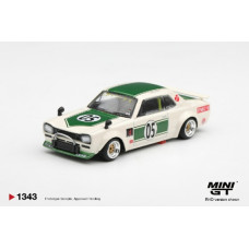 MGT01343-BL - 1/64 NISSAN SKYLINE LB-WORKS HAKOSUKA WHITE/GREEN (RHD) BLISTER PACKAGING