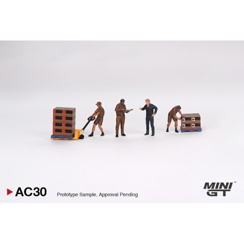 MGTAC30 - 1/64 FIGURINE UPS DRIVER AND WORKERS
