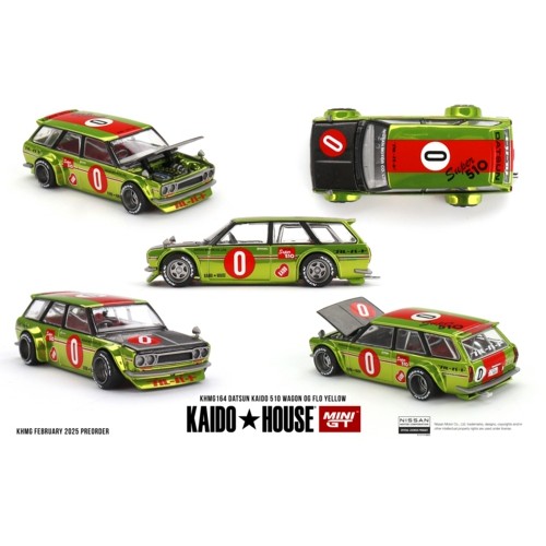 MGTKHMG164 - 1/64 DATSUN KAIDO 510 WAGON OG FLO YELLOW