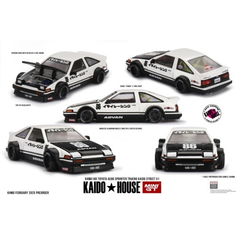 MGTKHMG180 - 1/64 TOYOTA AE86 SPRINTER TRUENO KAIDO STREET V1
