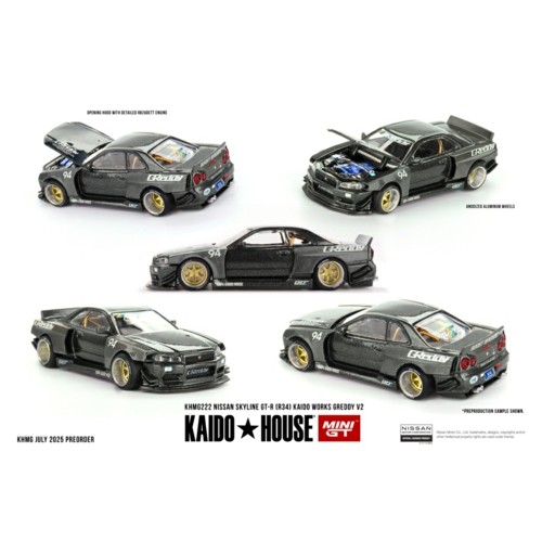 MGTKHMG222 - 1/64 NISSAN SKYLINE GT-R (R34) KAIDO WORKS GREDDY V2 MGTKHMG222 - 1/64 NISSAN SKYLINE GT-R (R34) KAIDO WORKS GREDDY V2