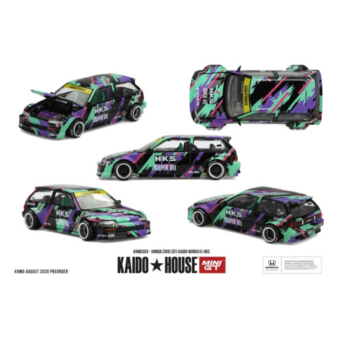 MGTKHMG303 - 1/64 HONDA CIVIC (EF) KAIDO WORKS HKS