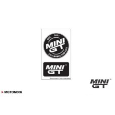 MGTOM006 - MINI GT - BLACK LOGO STICKER SET (8X13.8CM)