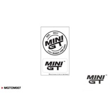 MGTOM007 - MINI GT - WHITE LOGO STICKER SET (8X13.8CM)