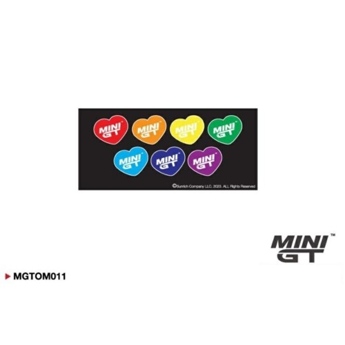 MGTOM011 - MINI GT COLOURFUL HEARTS STICKER SET (7.3X16CM)
