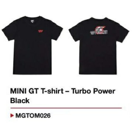 MGTOM026-L - MINI GT T-SHIRT - TURBO POWER BLACK - L