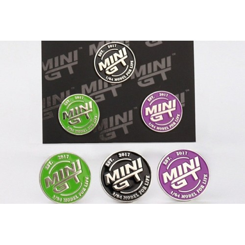 MGTOM034 - MINI GT METAL EMBLEM SET - BLACK/PURPLE/GREEN