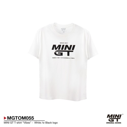MGTOM055-S - MINI GT T-SHIRT VIBES WHITE/W BLACK LOGO - S