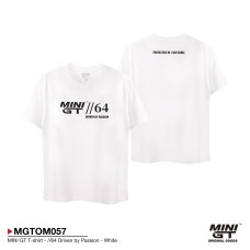 MGTOM057-M - MINI GT T-SHIRT 64 DRIVEN BY PASSION WHITE - M