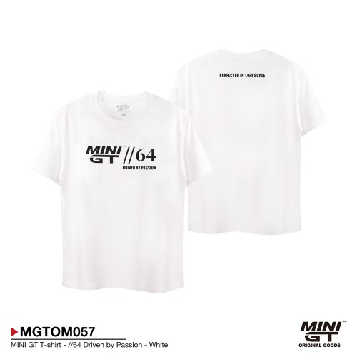MGTOM057-XXL - MINI GT T-SHIRT 64 DRIVEN BY PASSION WHITE - XXL